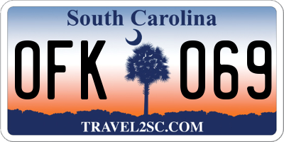 SC license plate OFK069