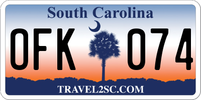 SC license plate OFK074