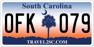 SC license plate OFK079