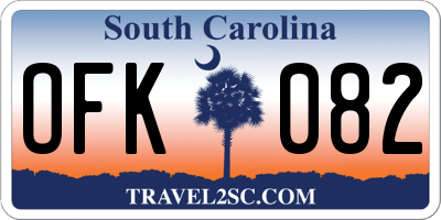 SC license plate OFK082