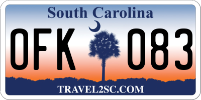 SC license plate OFK083