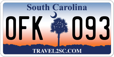 SC license plate OFK093