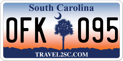 SC license plate OFK095
