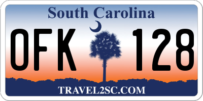 SC license plate OFK128