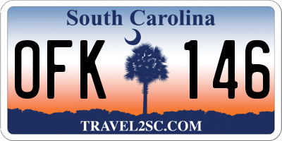 SC license plate OFK146