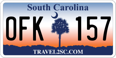 SC license plate OFK157
