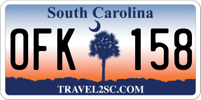 SC license plate OFK158
