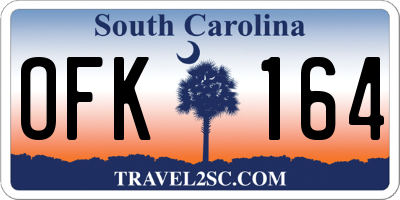 SC license plate OFK164