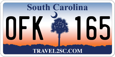 SC license plate OFK165