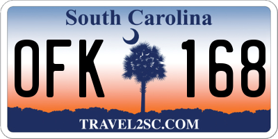 SC license plate OFK168