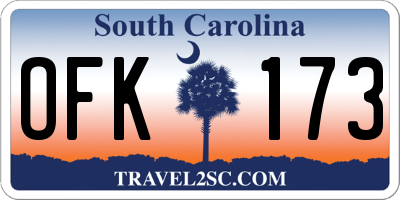 SC license plate OFK173