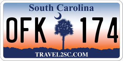SC license plate OFK174