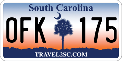 SC license plate OFK175
