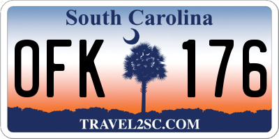 SC license plate OFK176