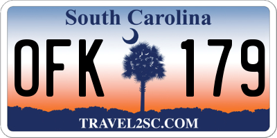 SC license plate OFK179