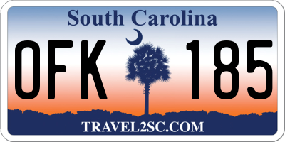 SC license plate OFK185