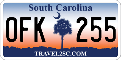 SC license plate OFK255