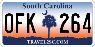 SC license plate OFK264