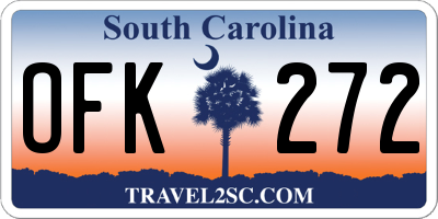 SC license plate OFK272