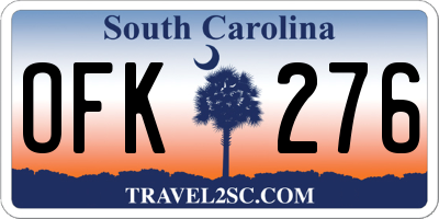 SC license plate OFK276