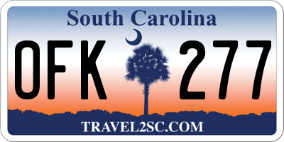 SC license plate OFK277