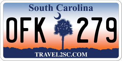 SC license plate OFK279