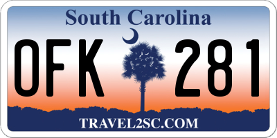 SC license plate OFK281