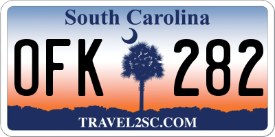 SC license plate OFK282