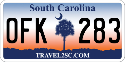 SC license plate OFK283