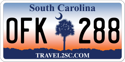 SC license plate OFK288