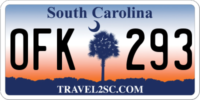 SC license plate OFK293