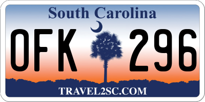 SC license plate OFK296