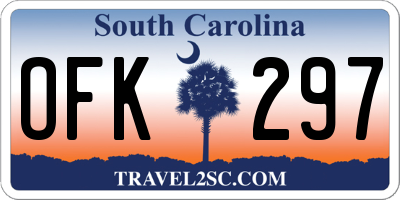 SC license plate OFK297