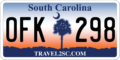 SC license plate OFK298