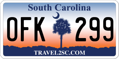 SC license plate OFK299