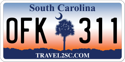 SC license plate OFK311