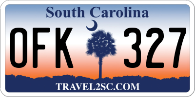 SC license plate OFK327