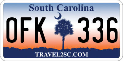 SC license plate OFK336