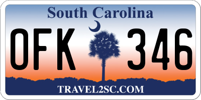 SC license plate OFK346