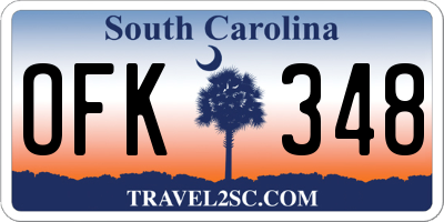 SC license plate OFK348