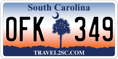 SC license plate OFK349