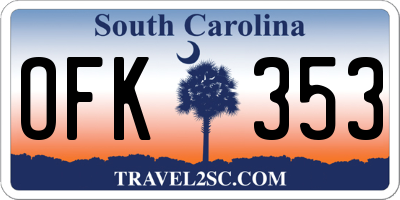 SC license plate OFK353