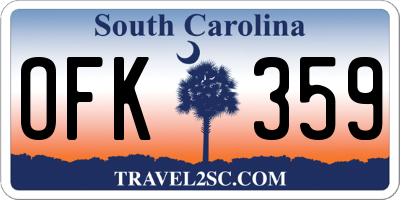 SC license plate OFK359