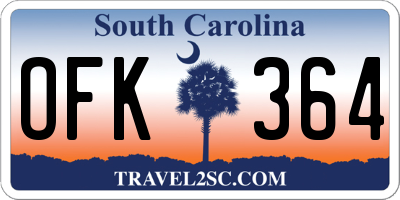 SC license plate OFK364