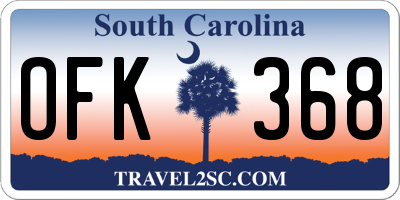 SC license plate OFK368