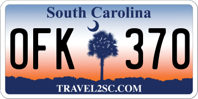 SC license plate OFK370