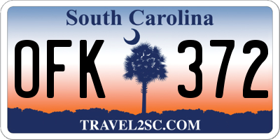 SC license plate OFK372