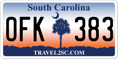 SC license plate OFK383