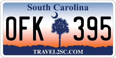 SC license plate OFK395