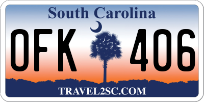 SC license plate OFK406